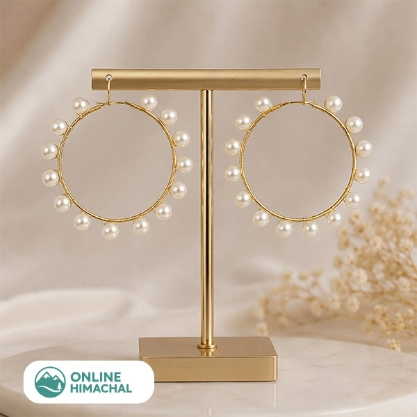 Round Pearl Earrings
