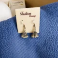 Traditional Oxidized Silver Earrings